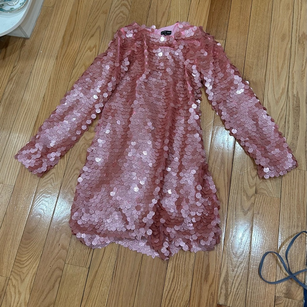 Sister Jane Pink Sequin Long Sleeve Dress